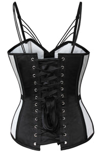 Corset Story FTS128 Black And Ivory Gothic Corset With Chantilly Lace