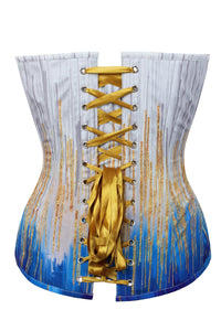 Corset Story MY-617 Blue and Gold Overbust Corset