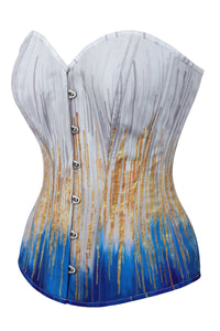 Corset Story MY-617 Blue and Gold Overbust Corset
