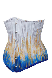 Corset Story MY-618 Blue and Gold Longline Underbust Corset