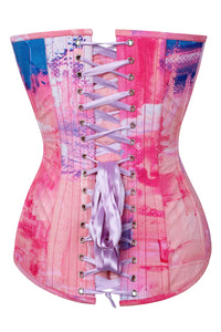 Corset Story MY-639 Cotton Candy Pink and Blue Longline Overbust Corset